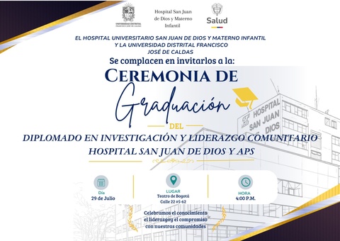 CEREMONIA DE GRADUACIÓN DE DIPLOMADO EN INVESTIGACIÓN Y LIDERAZGO COMUNITARIO